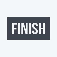 Finish Icon in trendy glyph style vector