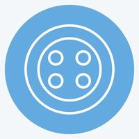 Buttons Icon in trendy blue eyes style isolated on soft blue background vector