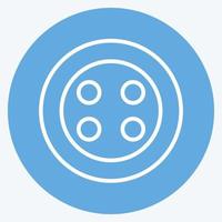 Buttons Icon in trendy blue eyes style isolated on soft blue background vector