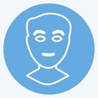 icono rostro humano - estilo ojos azules vector