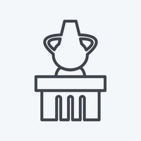 Icon Jar on Display - Line Style vector