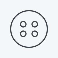Buttons Icon in trendy line style isolated on soft blue background vector