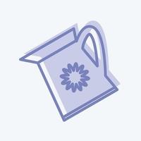 Watering Plants Icon in trendy two tone style isolated on soft blue background vector