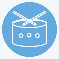 Icon Drums Blue Eyes Style vector