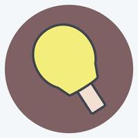 Table Tennis Icon in trendy color mate style vector