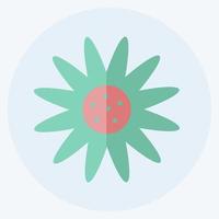 Daisy Icon in trendy flat style isolated on soft blue background vector