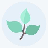 Leaves Icon in trendy flat style isolated on soft blue background vector