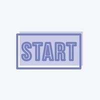 Start Icon in trendy two tone style vector