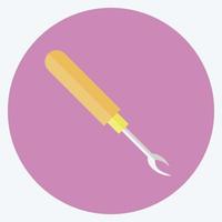 Seam Ripper Icon in trendy flat style isolated on soft blue background vector