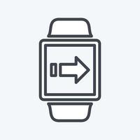 Data Transfer Icon in trendy line style isolated on soft blue background vector