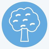 Tree Icon in trendy blue eyes style isolated on soft blue background vector