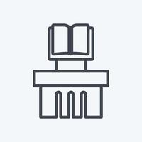 Icon Ancient Book Exhibit - Line Style vector