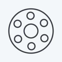 Bobbin Icon in trendy line style isolated on soft blue background vector