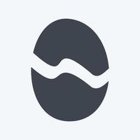 Egg Icon in trendy glyph style isolated on soft blue background vector