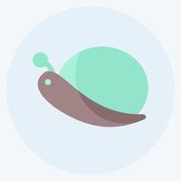 Snail Icon in trendy flat style isolated on soft blue background vector