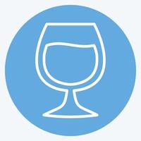 Sherry Icon in trendy blue eyes style isolated on soft blue background vector