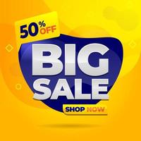 Big sale banner vector design for media promotion and advertising