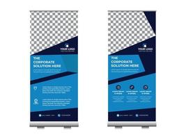 Minimal corporate rollup banner template vector