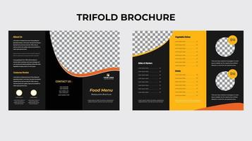 minimal style trifold brochure design template vector