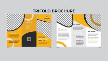 business trifold business Leaflet Brochure vector
