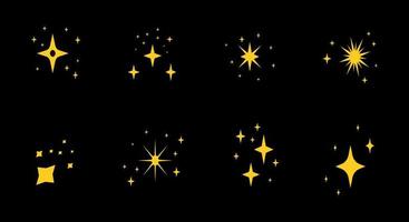 Illustration of sparkling stars in the sky vector