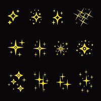 ilustración de estrellas brillantes en el cielo vector