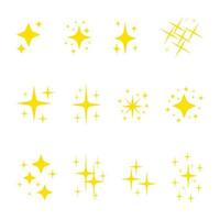 ilustración de estrellas brillantes en el cielo vector