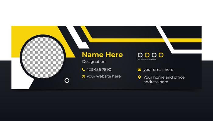 Email Signature Banner Vector Art, Icons, and Graphics for Free Download