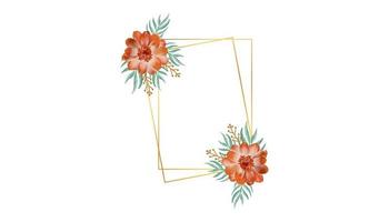 conjunto de elementos florales vectoriales y flores en estilo acuarela para tarjetas e invitaciones de boda. vector