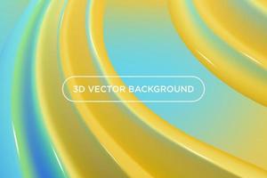 3d wavy shapes Trendy modern background vector illustration template design