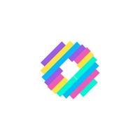 Colorful modern Pixel O Letter logo design template. Creative technology icon symbol element Vector Illustration perfect for your visual identity.