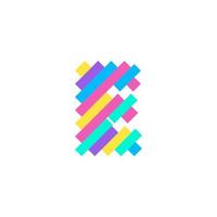 Colorful modern Pixel E Letter logo design template. Creative technology icon symbol element Vector Illustration perfect for your visual identity.