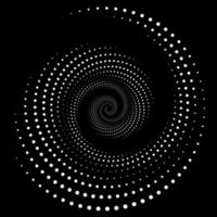 Abstract dotted vector background. Optical art. Halftone effect. Spiral dotted background, icon.