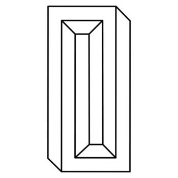 formas de ilusión óptica. objetos imposibles. arte abstracto. figuras geometricas. arte lineal. vector