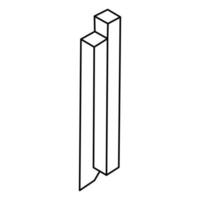 Impossible object. Optical illusion. 3d illustration. Unreal geometric figures. Op art. vector