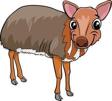 caricatura, chevrotain, cómico, animal, carácter vector