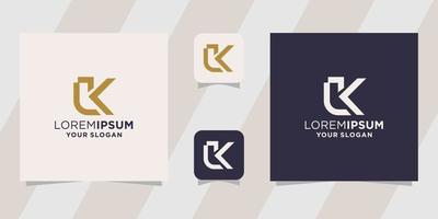 letter lk logo template vector