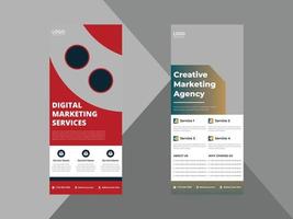 creative agency roll up banner design template. modern business poster leaflet design. cover, roll up banner, poster, print-ready vector