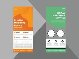 creative agency roll up banner design template. modern business poster leaflet design. cover, roll up banner, poster, print-ready vector