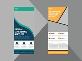 roll up banner design templates. business corporate roll up banner design ideas. poster leaflet brochure design ideas. cover, banner, poster, print-ready vector