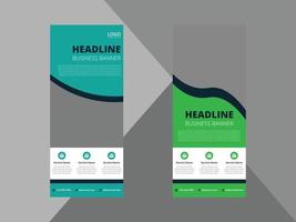 roll up banner design templates. business corporate roll up banner design ideas. poster leaflet brochure design ideas. cover, banner, poster, print-ready vector