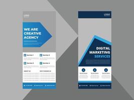 creative agency roll up banner design template. modern business poster leaflet design. cover, roll up banner, poster, print-ready vector