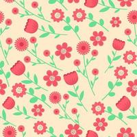 Spring Flower Pattern Background vector