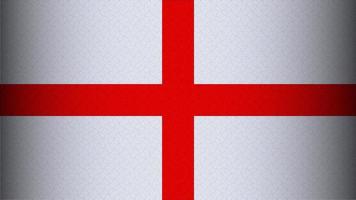 The national flag of England. The saint george's cross. National flag wallpaper with wave pattern and shadow gradient style. vector