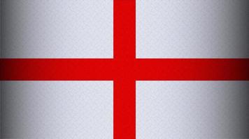 The national flag of England. The saint george's cross. National flag wallpaper with wave pattern and shadow gradient style. vector