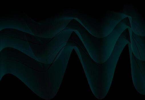 black background with blue gradient line waves, forming a space. with the concept of sound wave technology. digital design with monochrome cover. modern templates vector