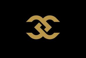 Elegant Luxury Initial Letter CC CJ JC GJ JG JJ Monogram Chain Gen Logo Design Vector