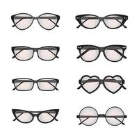 A set of glasses isolated vector