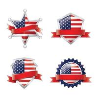 united states badge vector