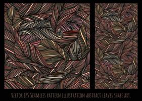 Vector EPS Seamless pattern illustration abstract leaves shape art